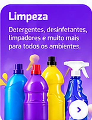 Limpeza: detergentes, desinfetantes e multiuso
